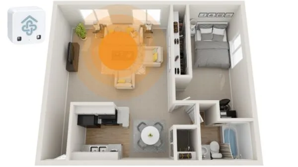 3D CarePredict floor map as part of our senior living services